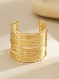 Elegant Wire Wrap Gold Cuff Bracelet